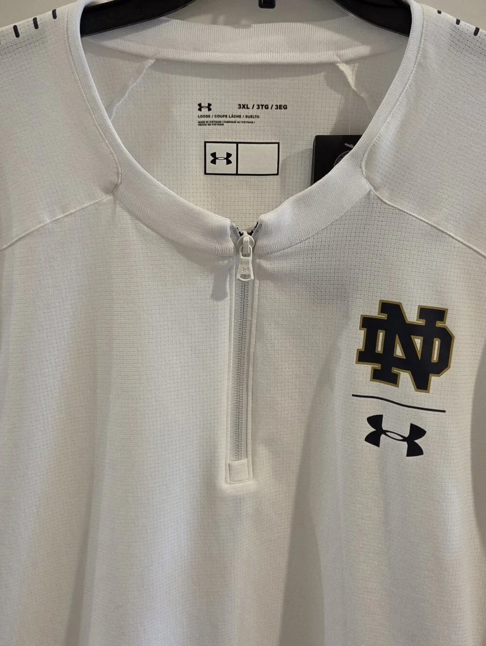 NWT Under Armour Quarter-Zip Pullover Performance Jacket - Size 3XL - White